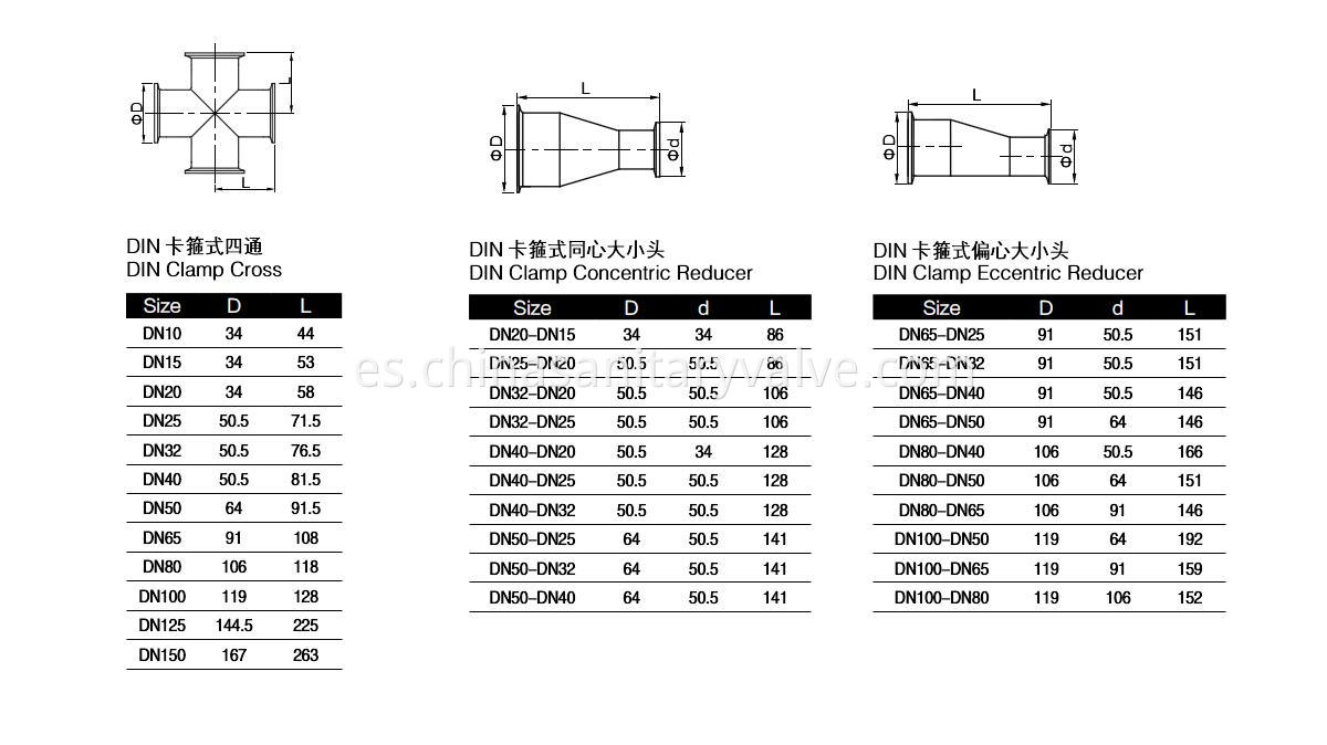 DIN Clamp Cross Reducer